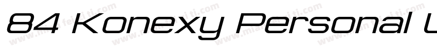 84 Konexy Personal Use字体转换